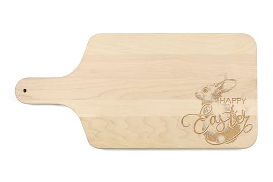 Happy Easter Maple Paddle Cutting Board